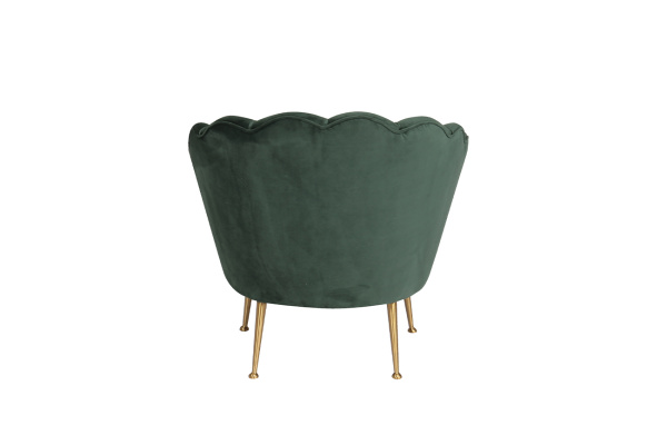 Кресло велюровое зеленое